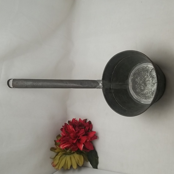 Primative Tin Water Dipper Scoop Ladle - Picture 2 of 16